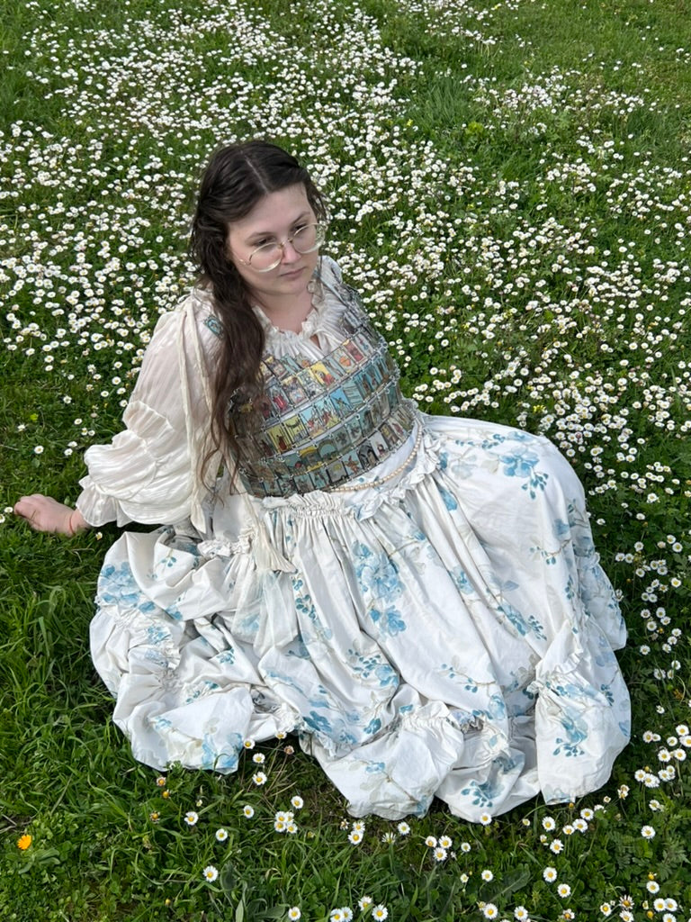 The Holographic, Chainmailed, Tarot Bodice | For Renaissance Faires, Pre-Raphaelite Knight Girls, and Chappel Roan Concerts
