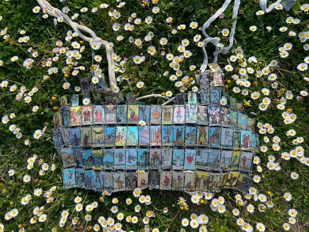 The Holographic, Chainmailed, Tarot Bodice | For Renaissance Faires, Pre-Raphaelite Knight Girls, and Chappel Roan Concerts